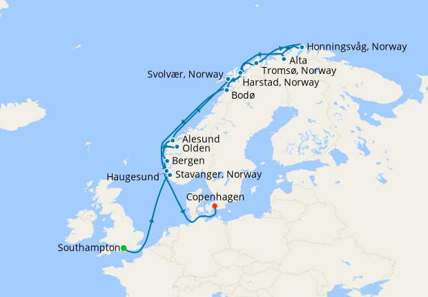 Norway Intensive Voyage from Southampton