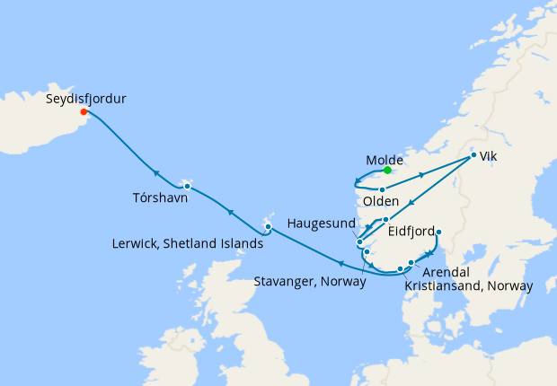 Iceland Intensive Voyage from Oslo