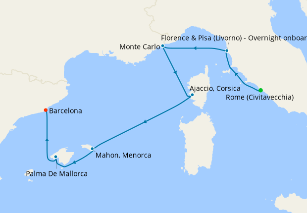 Cruise Itinerary Map