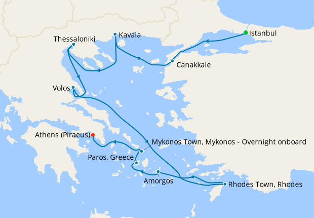Greece Intensive Voyage from Istanbul