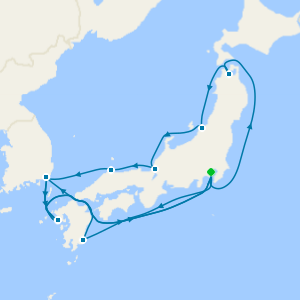 Sea of Japan & Kyushu from Tokyo