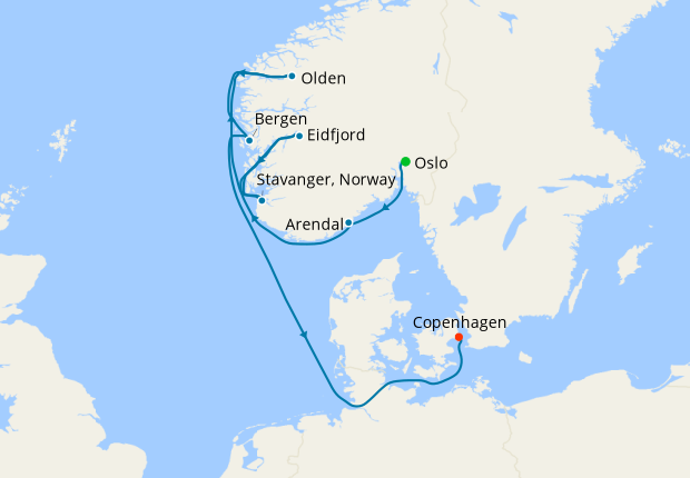 Norway Intensive Voyage from Oslo to Copenhagen