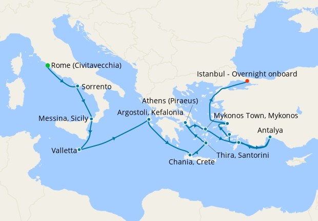 Fabled Seas & Antiquities from Rome to Istanbul