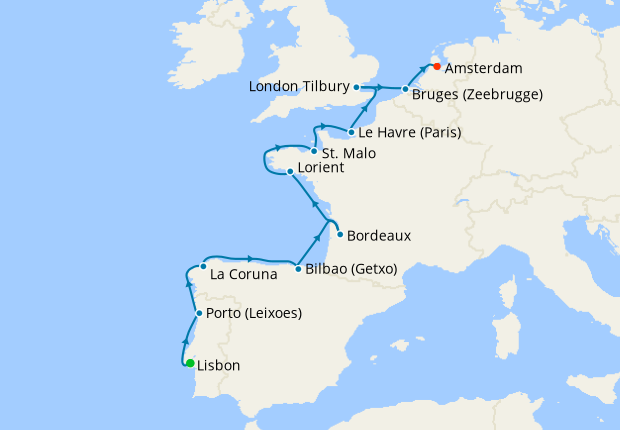 Jewels of Iberia & France from Lisbon to Amsterdam