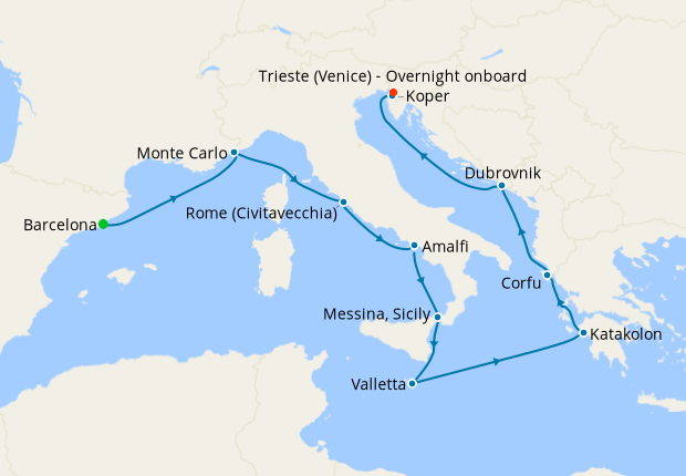 Mediterranean Enclaves from Barcelona to Trieste