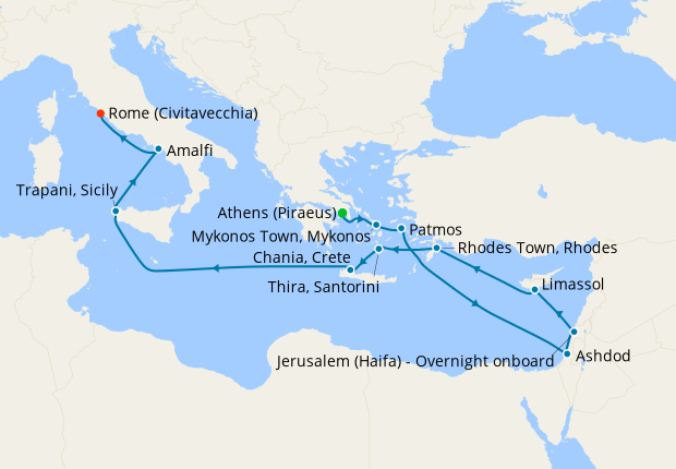 Cruise Itinerary Map