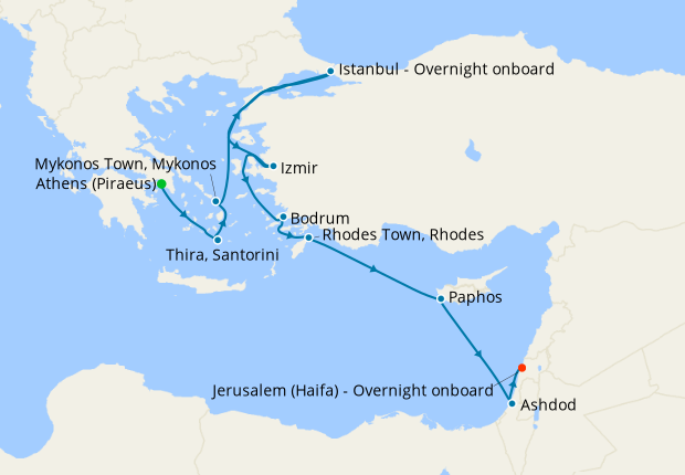 Holy Land, Isles & Crossroads from Athens to Haifa
