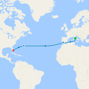 Transatlantic Crossing from Rome to Miami