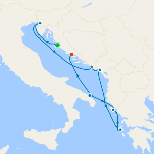 Italy, Croatia, Montenegro & Greece from Trieste