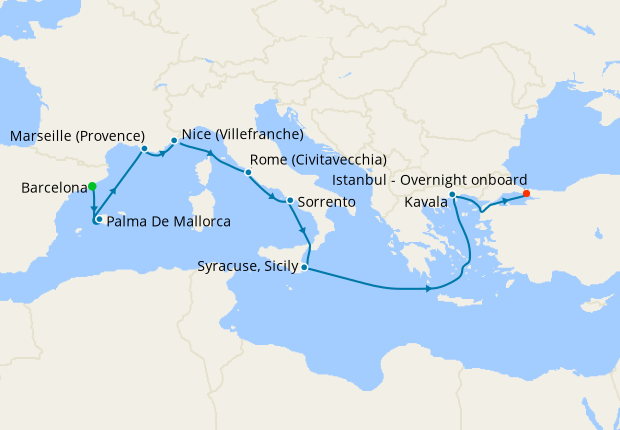 Cruise Itinerary Map