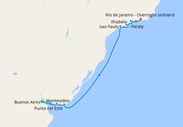 Brazil Cruise Tour To Uruguay & Argentina