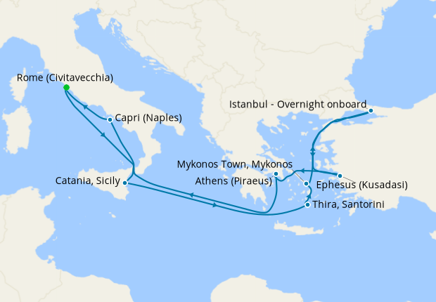 Italy, Turkey & Greek Islands from Rome