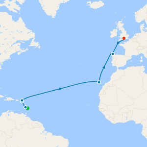 Caribbean Transatlantic from Barbados to Southampton