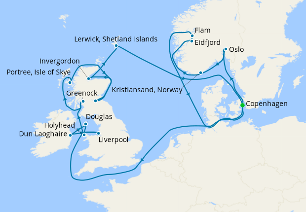 Viking Sagas & British Isles from Copenhagen