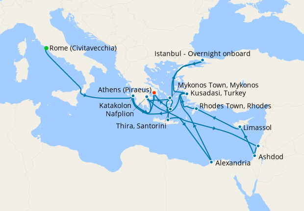 Cruise Itinerary Map