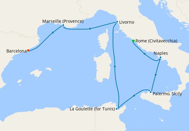Cruise Itinerary Map