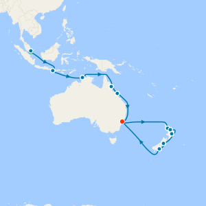 Singapore Stay, Bali, Australia & New Zealand to Sydney