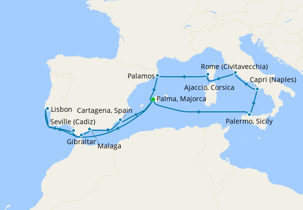 Treasures of the Mediterranean & Discover Iberia from Majorca
