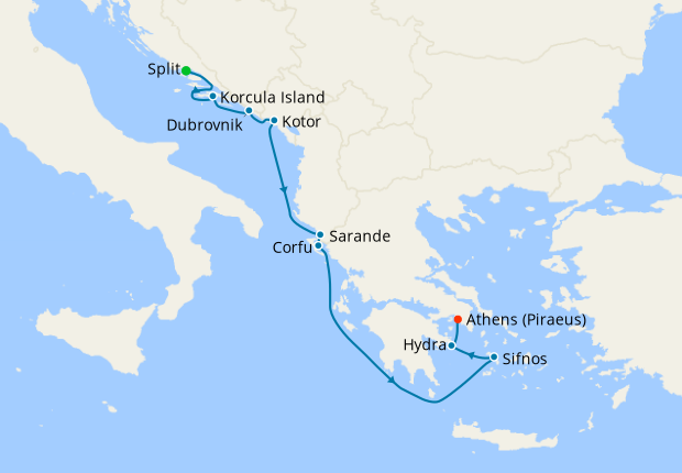 Croatia & the Greek Islands from Split