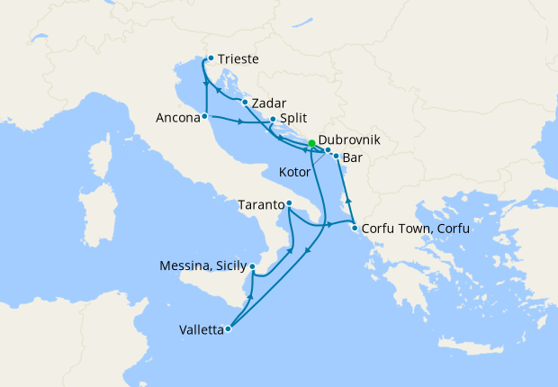 Sail Three Seas & Adriatic Delights from Dubrovnik