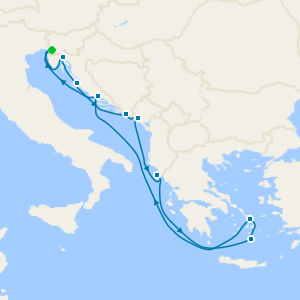 Greek Isles with Santorini, Mykonos & Croatia from Venice