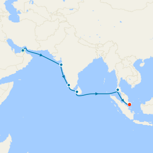 India, Sri Lanka & Thailand from Dubai to Singapore with Stays