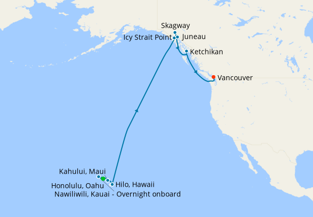 norwegian cruise vancouver to hawaii