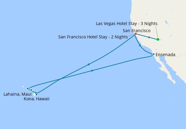 Las Vegas & Hawaiian Islands from San Francisco with Stays