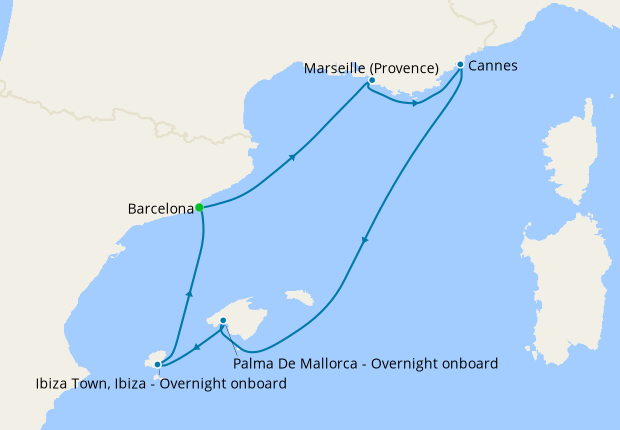 Cruise Itinerary Map