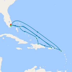 Eastern & Western Caribbean Adventurer from Ft. Lauderdale With Miami Beach Stay