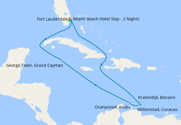 Southern Caribbean from Ft. Lauderdale with Miami Beach Stay