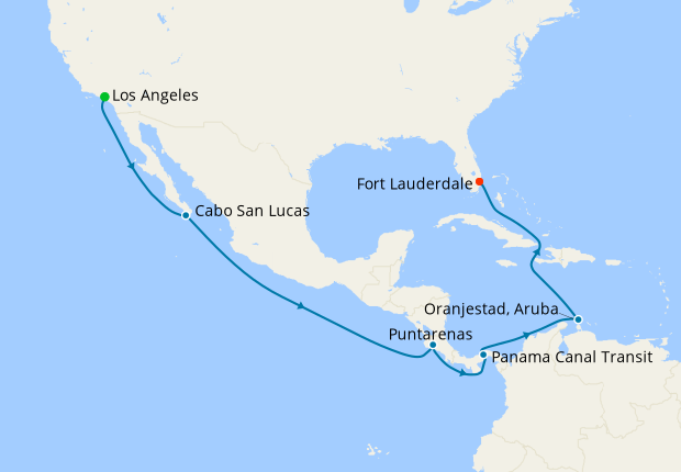 panama canal cruise los angeles round trip