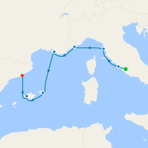 Cities of the Western Med from Rome with Stay
