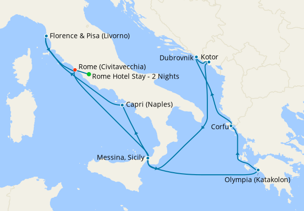 Italy, Croatia & Montenegro from Rome with Stay