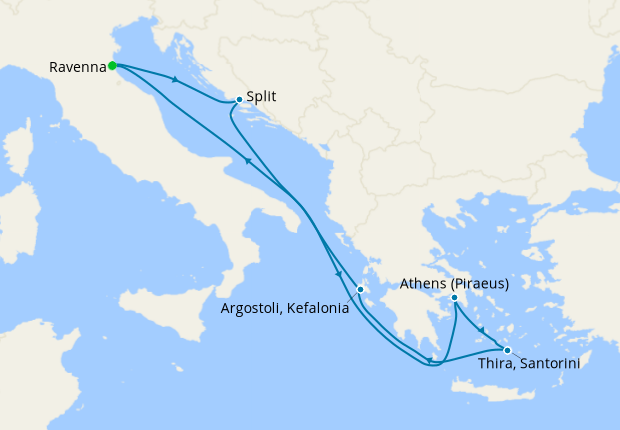 Greece & Croatia from Ravenna