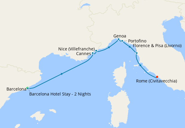 Cruise Itinerary Map