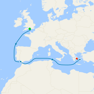 Central Mediterranean from Southampton to Athens with Stay