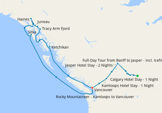 Rocky Mountaineer Explorer Tour & Alaska Glacier Experience from Vancouver