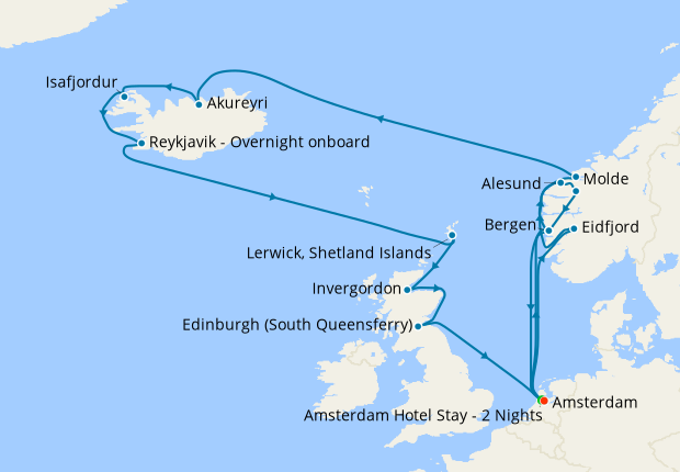 Northern Isles & Norse Legends from Amsterdam with Stay
