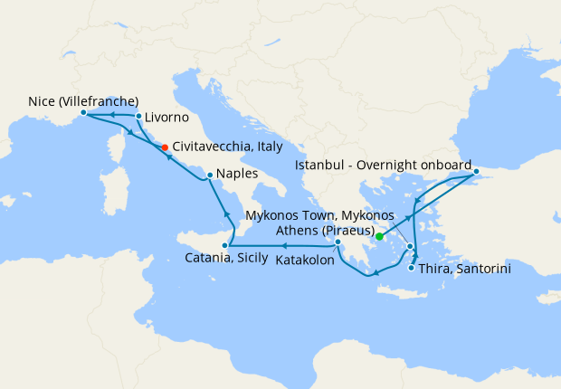 Greek Islands, Turkey & Italy from Athens