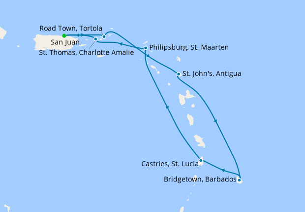 Cruise Itinerary Map