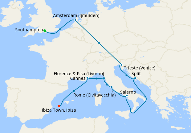 Northern Europe, France & Spain from Southampton with Lisbon Stay