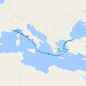 Greek Islands, Turkey & Italy with Athens and Rome Stays