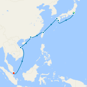 Northeast Asia from Tokyo to Singapore with Stays