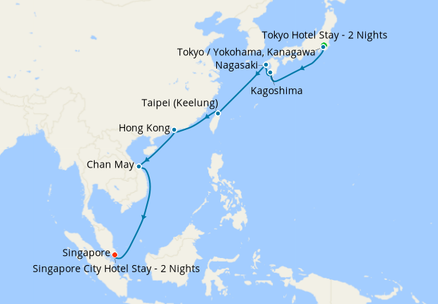 northeast asia cruise