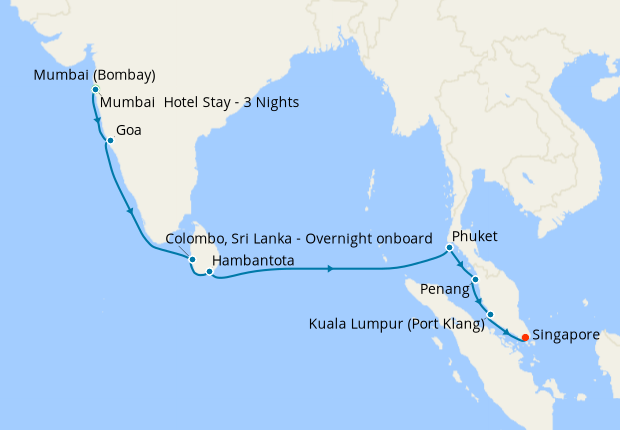 Spice Route, India & Sri Lanka from Mumbai with Stay, Celebrity Cruises ...