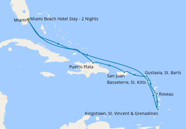 Enticing Caribbean - Miami Roundtrip with Stay