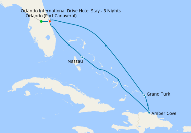 Eastern Caribbean from Port Canaveral with Orlando Stay