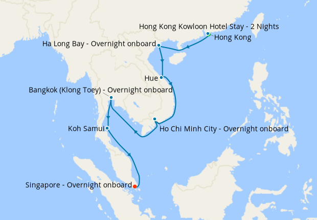 Vietnam & Thailand Pathways from Hong Kong with Stay