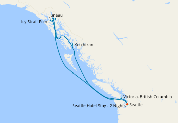 Scenic Alaska from Seattle with Stay
